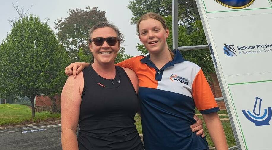 Candice Falconer and Matilda Wylie following the final round of the 2023-24 Bathurst Wallabies Triathlon Series. Picture supplied.
