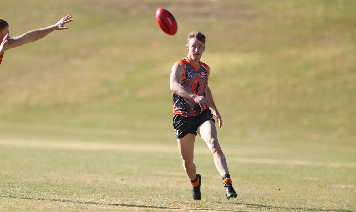 LEADING THE CHARGE: Mitch Taylor claimed the AFL Central West senior men's first grade best and fairest honours for 2021. Photo: PHIL BLATCH