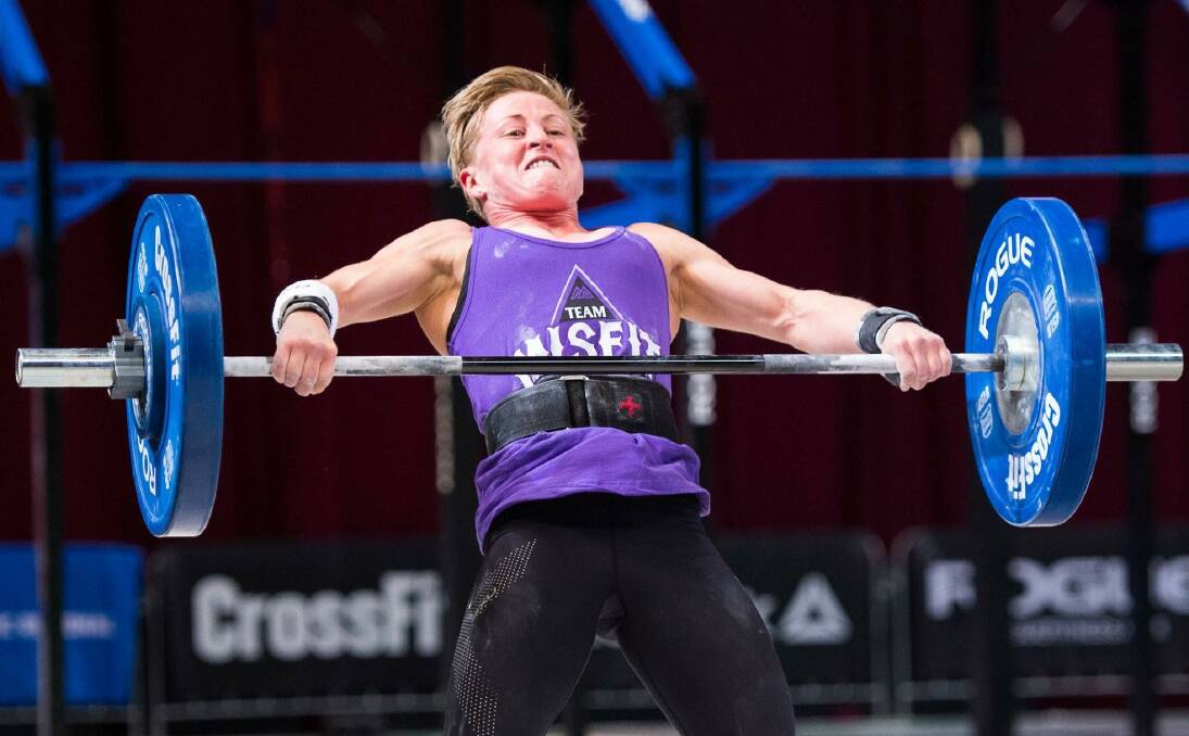 EXERTION: Bathurst's Ash Corby in action at the Pacific Regionals. Corby was 22nd in the field of 40. Photo: CROSSFIT GAMES FACEBOOK