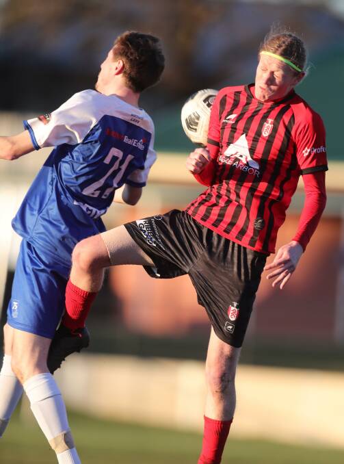 ALL LEVEL: Bathurst '75 and Panorama played out a 2-all draw in their Western Premier League derby. Photo: PHIL BLATCH