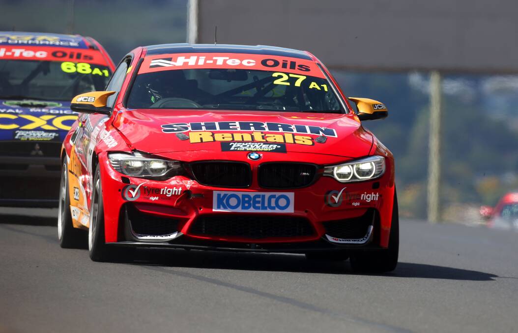 CHASING ANOTHER: Grant and Iain Sherrin pictured on their way towards victory in last year's Bathurst 6 Hour. They will sport the number one on their BMW this Sunday during their title defence. Photo: RICHARD CRAILL