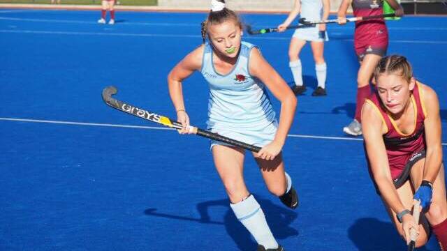 CHASE: Charlize Fitzpatrick in action during the Hockey Australia Under 15s Outdoor Championships. Photo: CONTRIBUTED