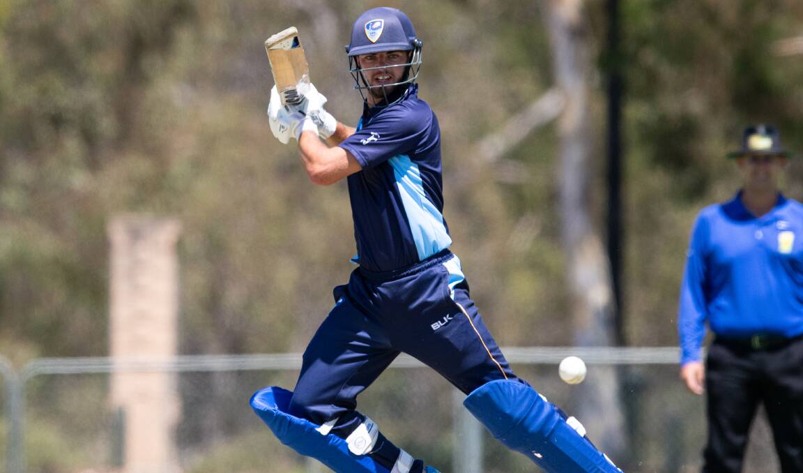 ON FIRE: Nic Broes has picked up another award from his impressive 2019-20 season of cricket in Canberra. Photo: BRODY GROGAN