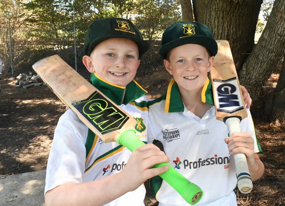 Cooper Stephen (10) and Blayde Burke (11) from Saint Philomena's Primary School Bathurst have been selected in the Polding team. Photo: CHRIS SEABROOK 021019cslectd1