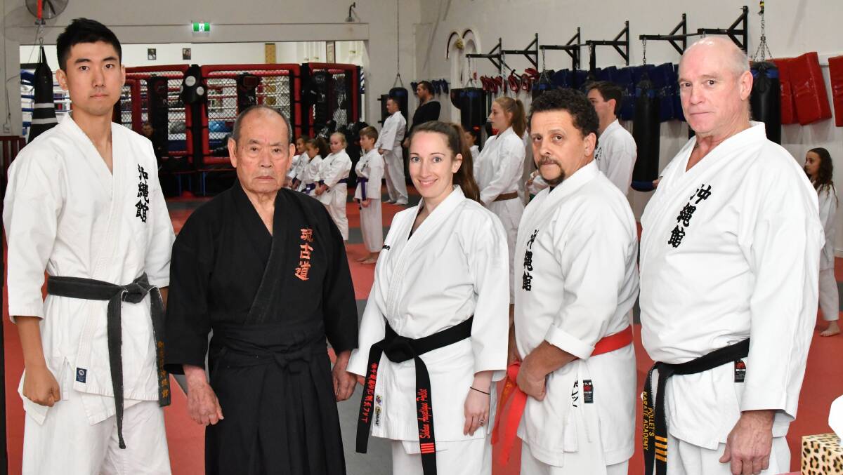 LESSONS: Takuma Higashi, Kiichi Nakamoto, Angelique Pollet, Ian Pollet and Warrick Schneider. Photo: ALEXANDER GRANT