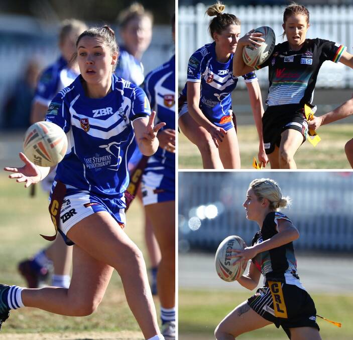 WESTERN DOMINANCE: Meredith Jones (left) has cited fellow Bathurst representatives Jess Hotham (top right) and Amy Hewitt (bottom right) as crucial players in the Group 10 side. Photos: PHIL BLATCH