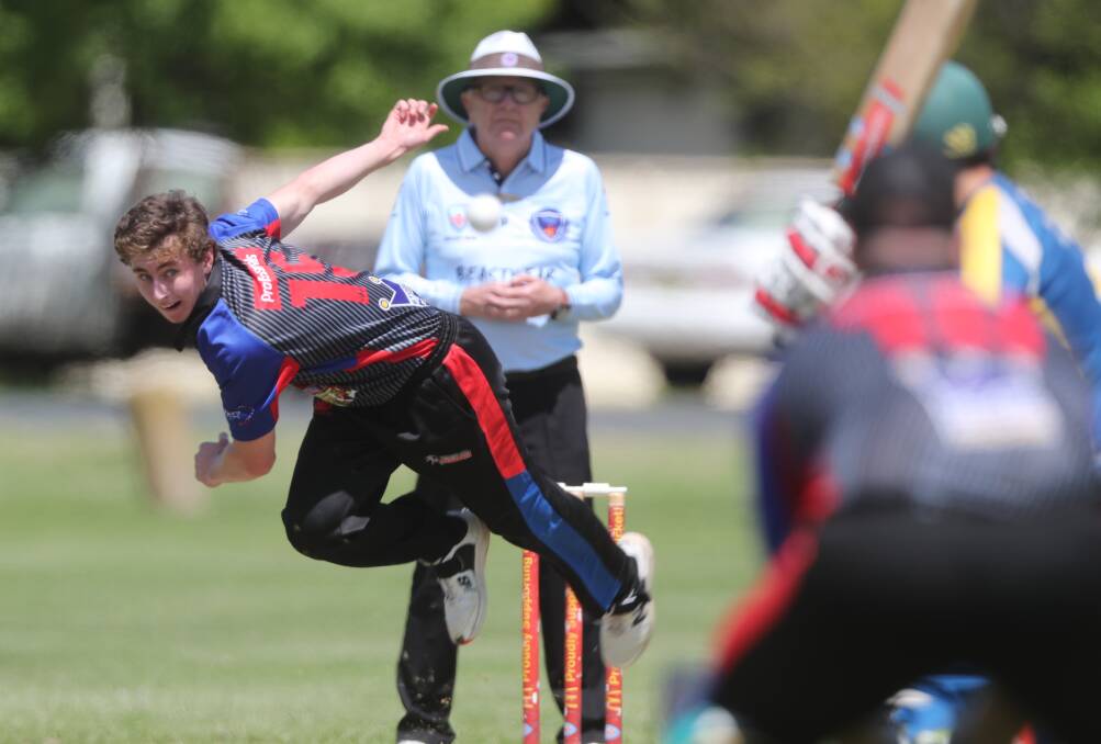 Matt Holmes picked up three wickets on his Bathurst City debut. Picture by Phil Blatch.