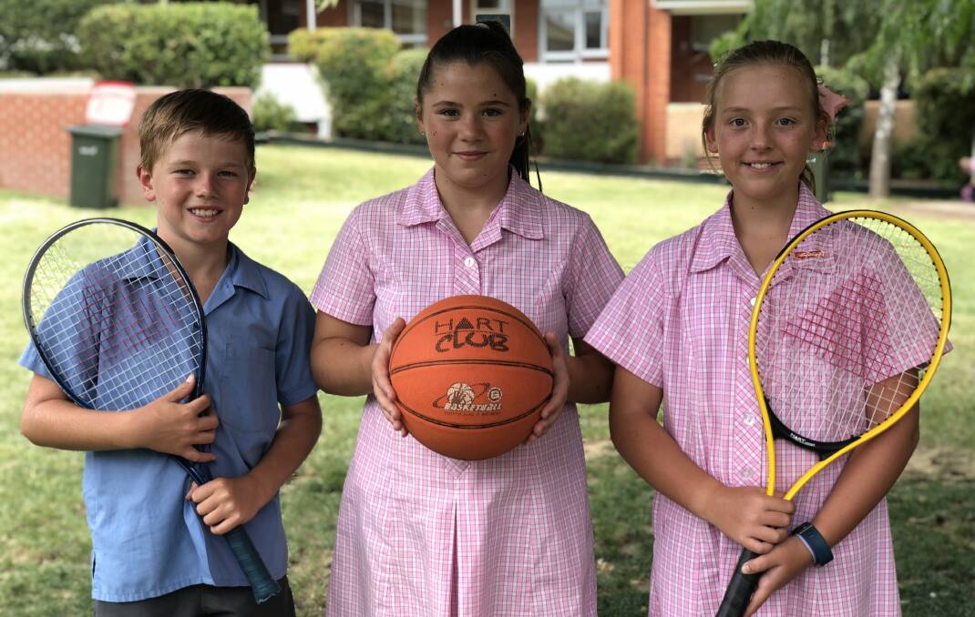 TRIALLING: Reilly Allen, Maddy Honeyman and Jayden Brasier will represent Holy Family. Photo: CONTRIBUTED