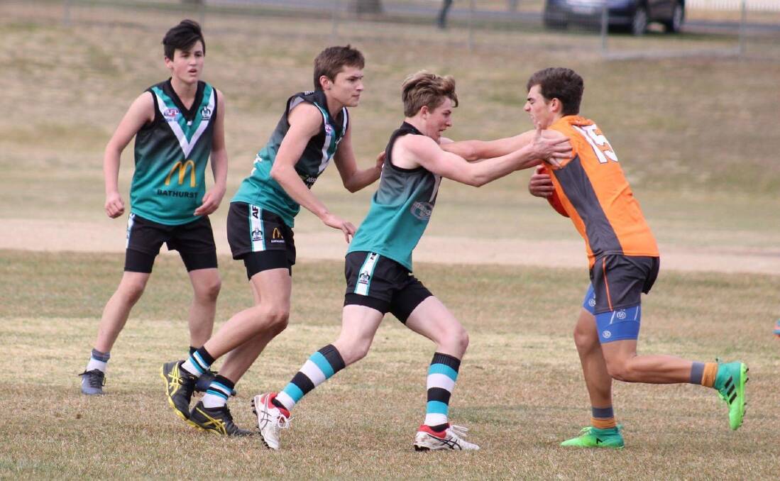 RIVALRY: Bathurst Bushrangers and Bathurst Giants face off for the Central West AFL under 16s title this Sunday at George Park 1. Giants will be out to complete an undefeated season.