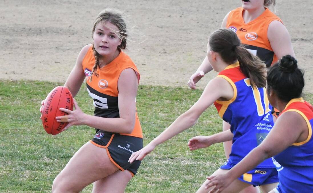THAT'S OUR GOAL: Molly McCrossin and the Bathurst Giants are looking to stay ahead of the Dubbo Demons. Photo: CHRIS SEABROOK