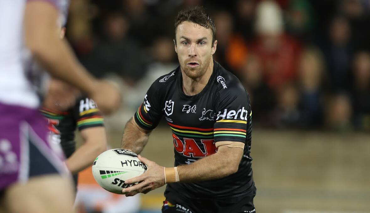 WILL IT HAPPEN: James Maloney on the ball for Penrith during last year's Bathurst NRL clash. Photo: PHIL BLATCH