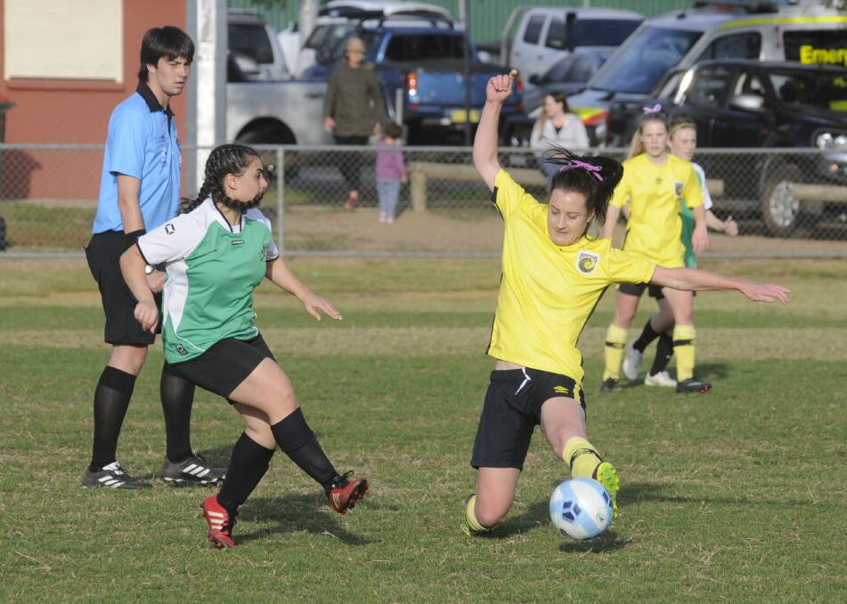 GOOD SIGNS: Kristy Collingridge and her Western NSW Mariners FC are coming off an eight-goal thumping of Mount Druitt Town Rangers FC (pictured). Photo: CHRIS SEABROOK