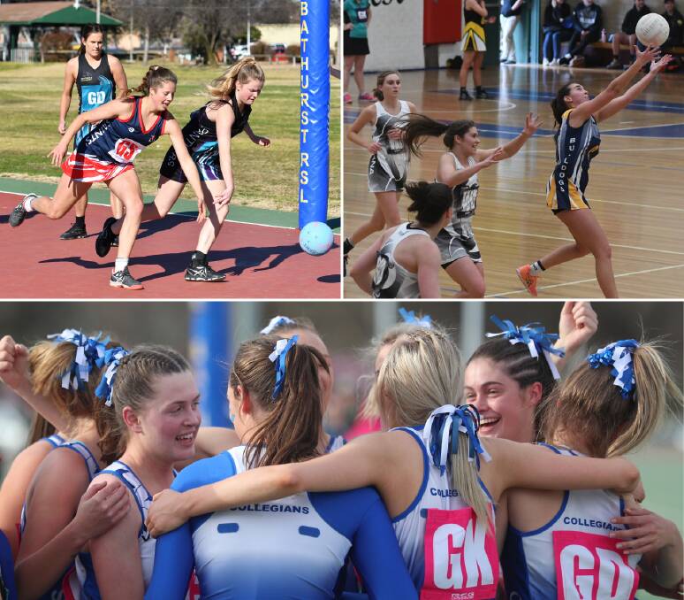 NEW SEASON: (Clockwise from left) Scots All Saints College, Panthers, Mana, Bulldogs and defending champions Collegians are involved in an expanded Bathurst Netball Association A grade competition.