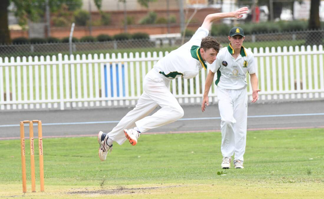 DELIVERY FIRED: Jacob Ryan in action for Bathurst in their game against Blue Mountains. Photo: CHRIS SEABROOK