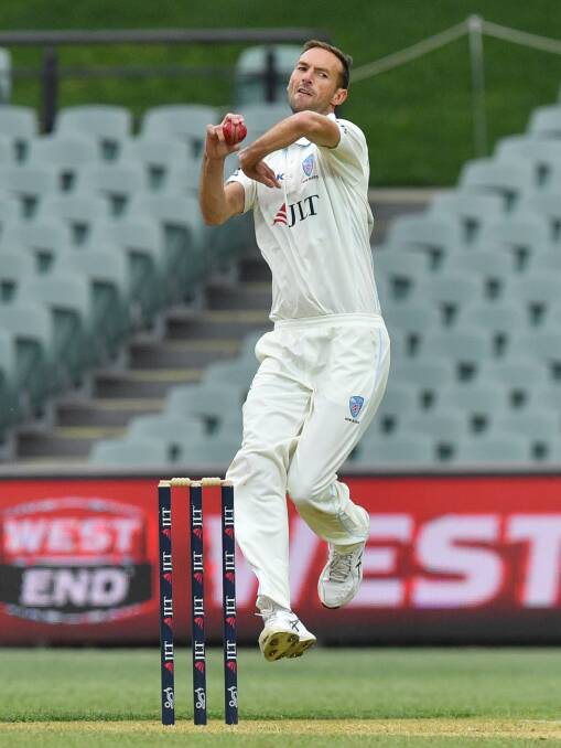 EXCEPTIONAL: Trent Copeland storms in for NSW during their match against South Australia. Photo: AP