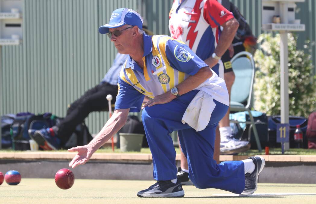 WINNERS: Bob Lindsay (pictured) and John Martin picked up a win during Wednesday's bowling last week. Photo: PHIL BLATCH