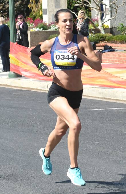 IN THE CLEAR: Lauren Reid was the first woman home in Sunday's Edgell Jog. Photo: CHRIS SEABROOK
