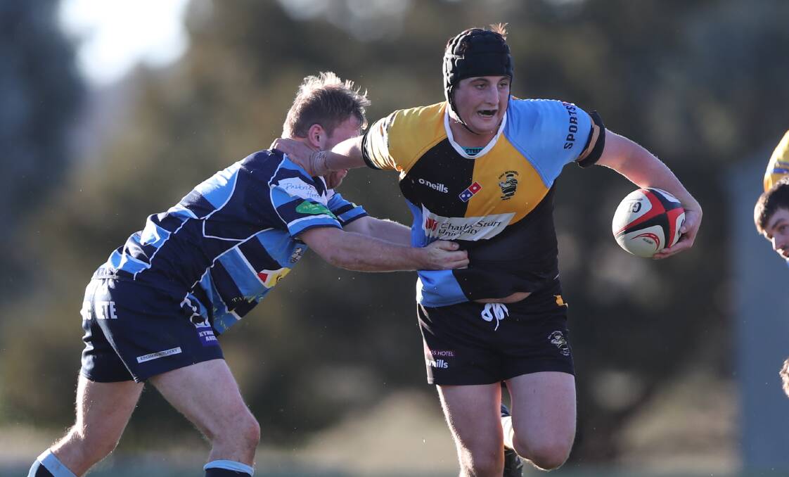 THAT'S THE WAY: Jonah Ruzgas and CSU defeated Parkes on Saturday. Photo: PHIL BLATCH