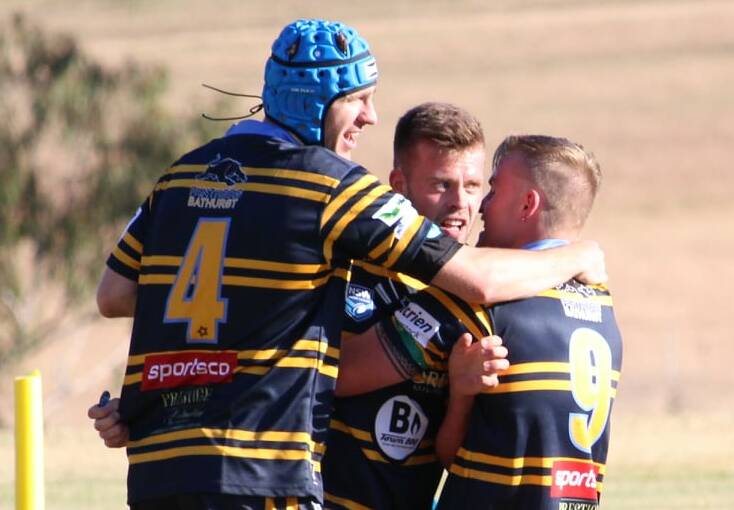 TIME TO CELEBRATE: CSU Mungoes were 34-18 winners over Oberon Tigers in Saturday's Mid West Cup clash at Diggings Oval. Photo: CSU MUNGOES