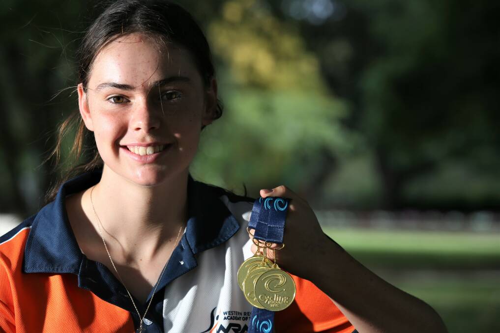 UNSTOPPABLE: Ebony Robinson won all four events she entered at the NSW Junior Track Championships. Photo: PHIL BLATCH