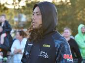 Jarome Luai at Thursday afternoon's meet up with junior players at George Park. Picture by Bradley Jurd.