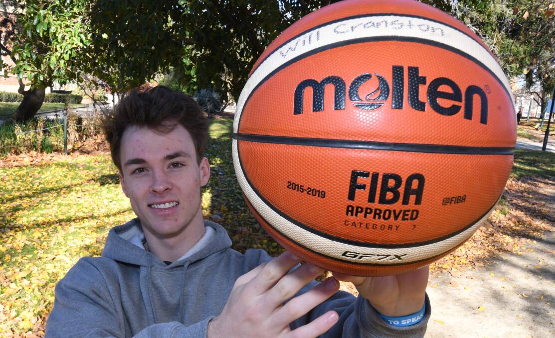 GREEN AND GOLD: Will Cranston-Lown has earned a place in the Australian Under 18s basketball squad. Photo: CHRIS SEABROOK