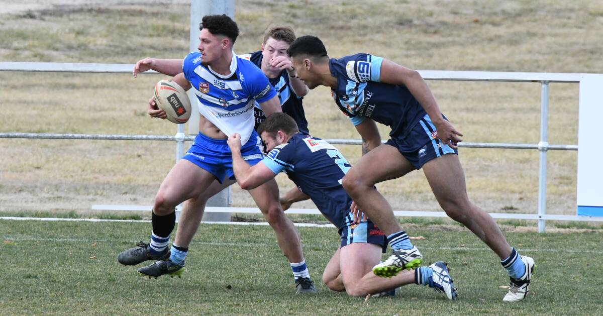 FINISH ON A HIGH: Mick Latu moves into fullback for the Saints' final game of the season away to the Blayney Bears this Sunday. Pat's are hoping to avoid handing the Bears their first win. Photo: CHRIS SEABROOK