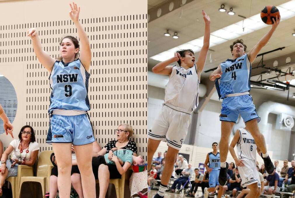 AIM, FIRE: Bathurst's Matilda Flood and Will Cranston-Lown put up shots in 
Under 20s National Championships matches. Photos: BNSW, JAYLEE ISMAY