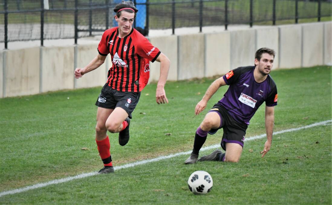 STILL AHEAD: Panorama FC remain in first place following their win over Lithgow Workmen's FC. Photo: CHRIS SEABROOK