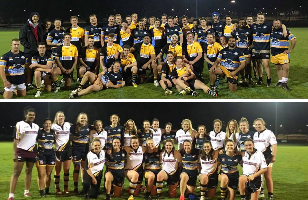 ONE EACH: CSU's union and league clubs shared the spoils during their matches on Wednesday night. Photo: CSU MITCHELL RUGBY FACEBOOK