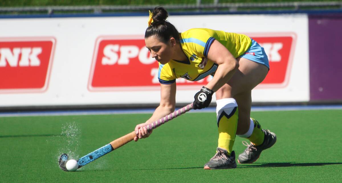 GOOD START: Former Bathurst player Bec Lee in action during Canberra Chill's opening Hockey One clash against the Brisbane Blaze.
