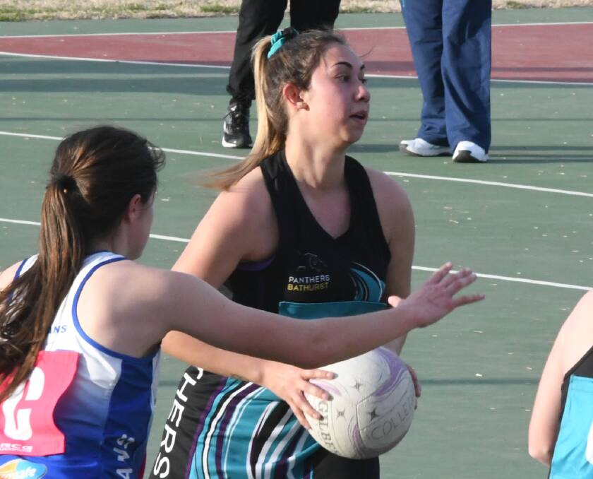 DERBY: Gabby Bugg and Panthers took down their club mates Agriwest in Bathurst Netball Association A grade. Photo: CHRIS SEABROOK