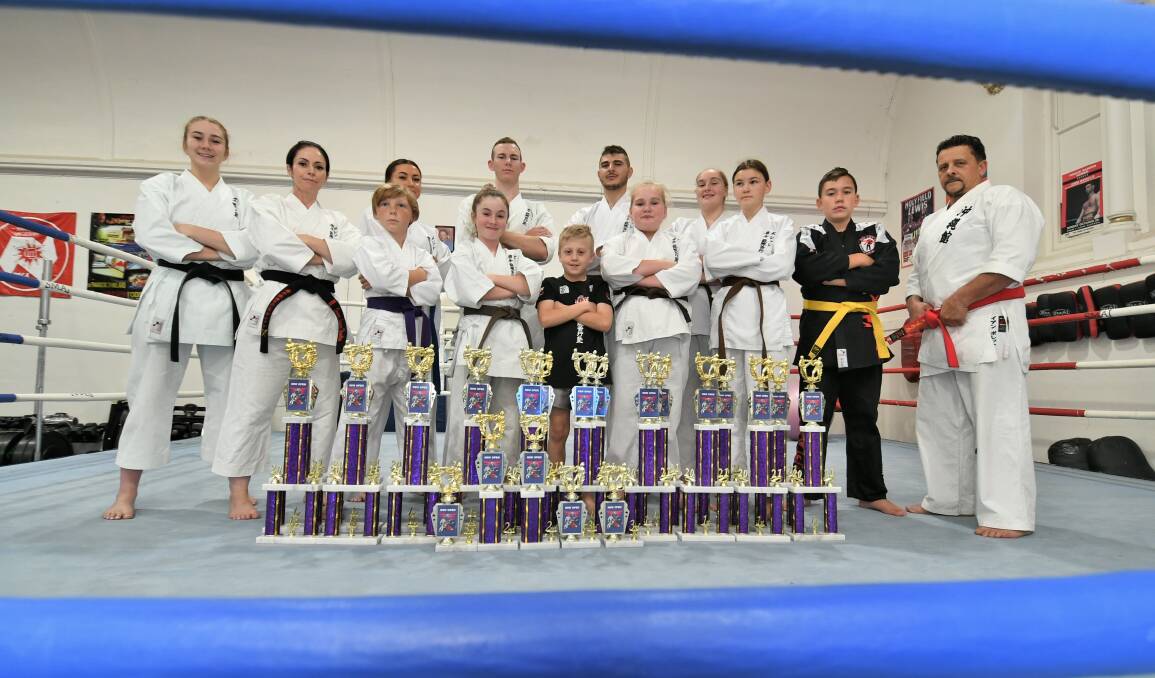 WHAT A HAUL: Pollet's Martial Arts Bathurst's team impressed at the recent NSW ISKA Open. Photo: CHRIS SEABROOK