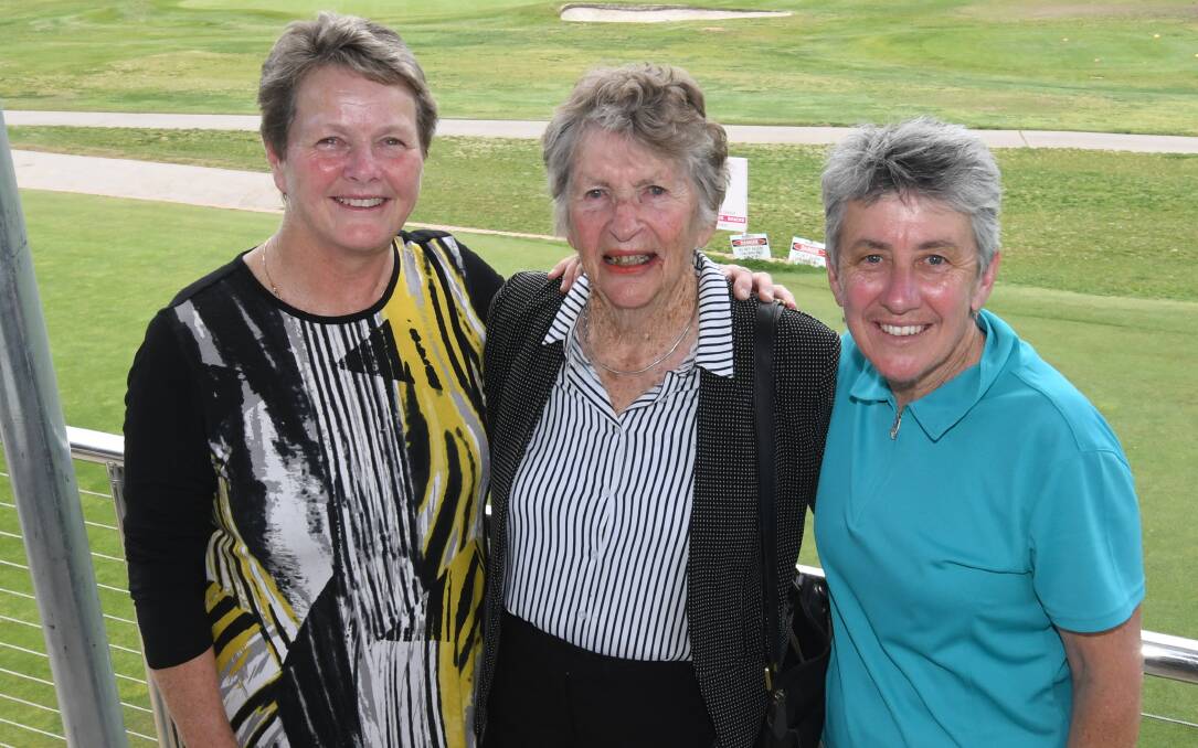 RECOGNITION: Denise Simpson (Bathurst Women Golfers president), medal winner Mary Thistleton and Jane Mitchell (BWG captain). Photo: CHRIS SEABROOK