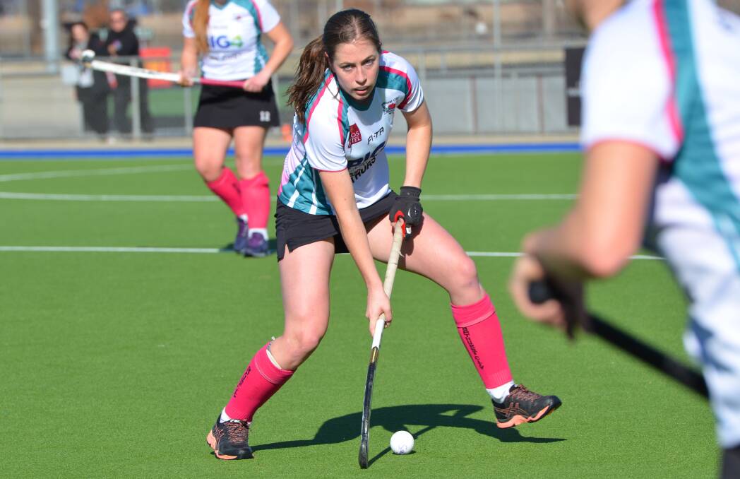FOCUS: Kelly Baker and Bathurst City are far from safe in the race for a women's Premier League Hockey finals place. They play Confederates. Photo: ANYA WHITELAW