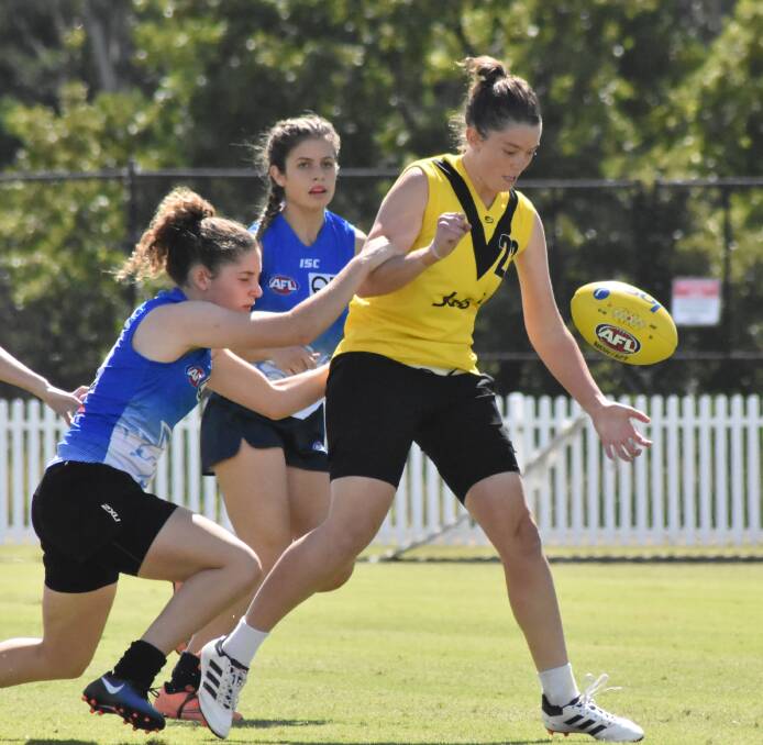 MOVING UP: Bathurst's Mariah Gilchrist has taken the next step ahead in her AFL career after recently being named in the NSW/ACT Youth Girls State Squad. Photo: SHARON STEVENS