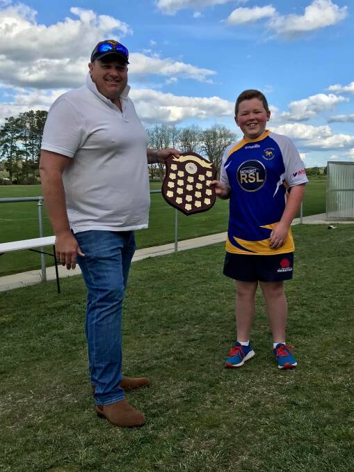WELL DESERVED: Paddy Phillips was the Bathurst Junior Rugby Club Presidents Shield winner. Photo: BATHURST JUNIOR RUGBY