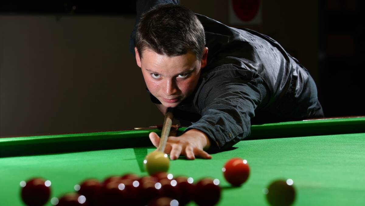 RISING STAR: Denzel Nicholson, 14, was the youngest competitor at the recent Oceania Billiards and Snooker Championships and Trans Tasman Test series held in Sydney. Photo: PHIL BLATCH