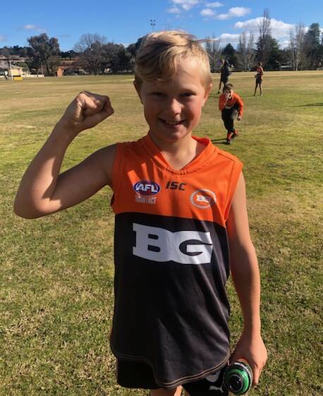 YOUNG STAR: Callum Munns had an amazing season with the Bathurst Giants under 12s, culminating in him being named the AFL Central West best and fairest award winner on Wednesday night. Photo: CONTRIBUTED