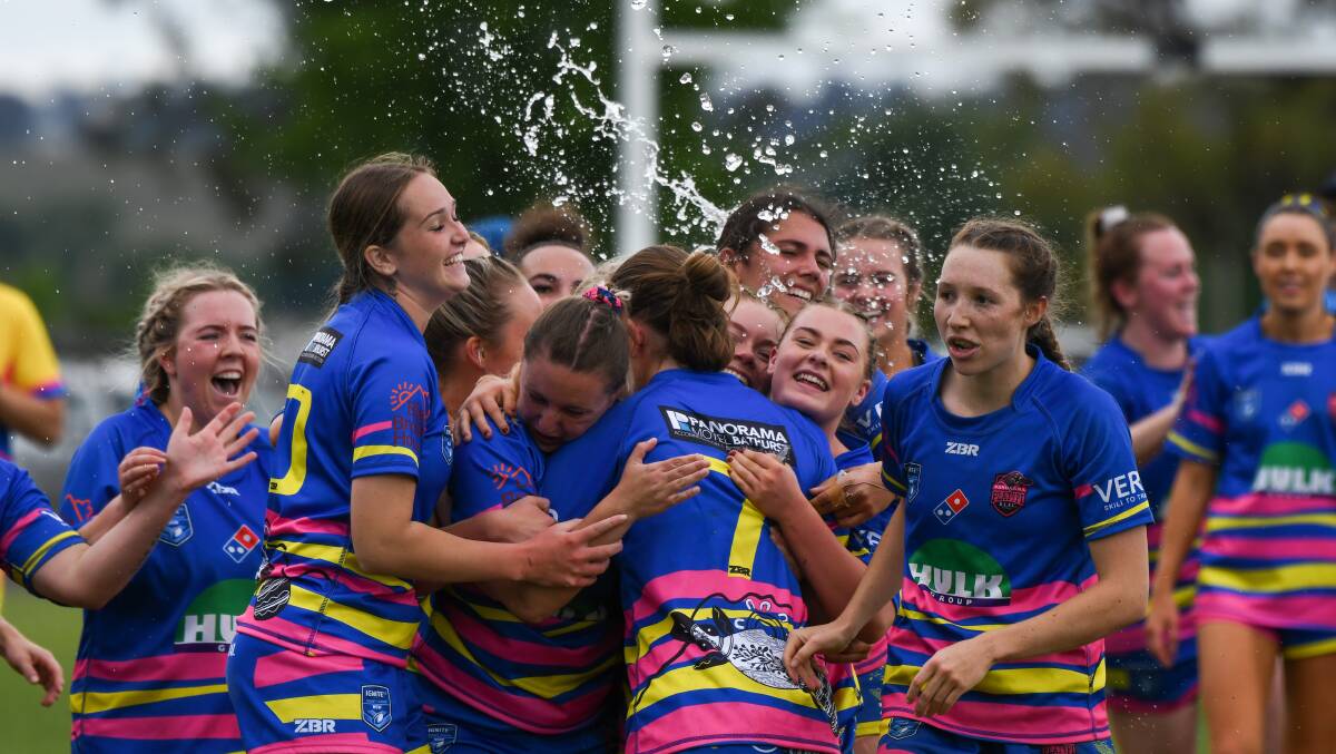 Panorama Platypi players celebrate after the full-time siren in Saturday's grand final win. Picture by James Arrow.