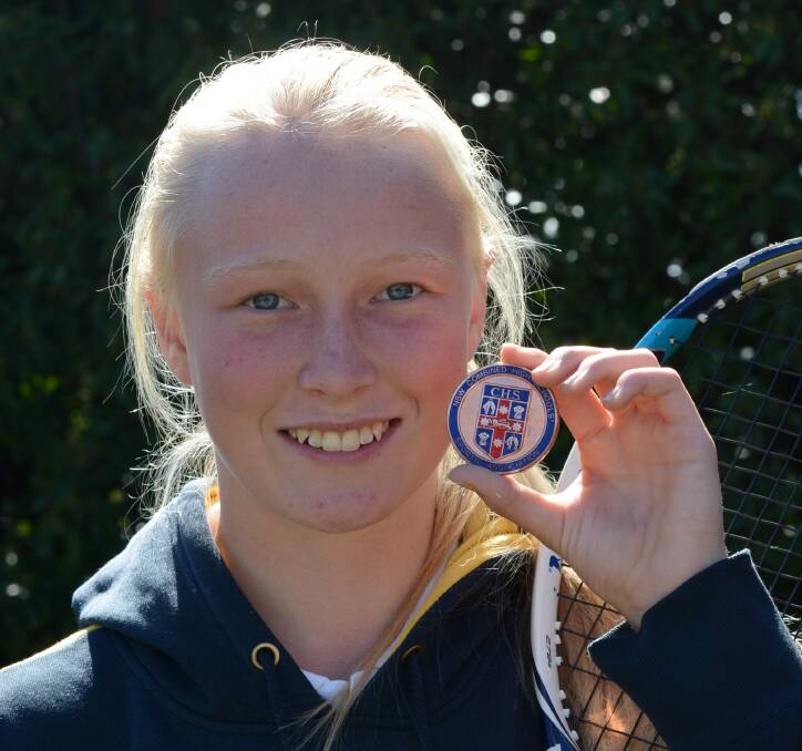 LET'S GO: Sophie Macauley is part of an experienced Bathurst High School tennis side for this year's Astley Cup campaign, starting on Thursday. Photo: PHILL MURRAY