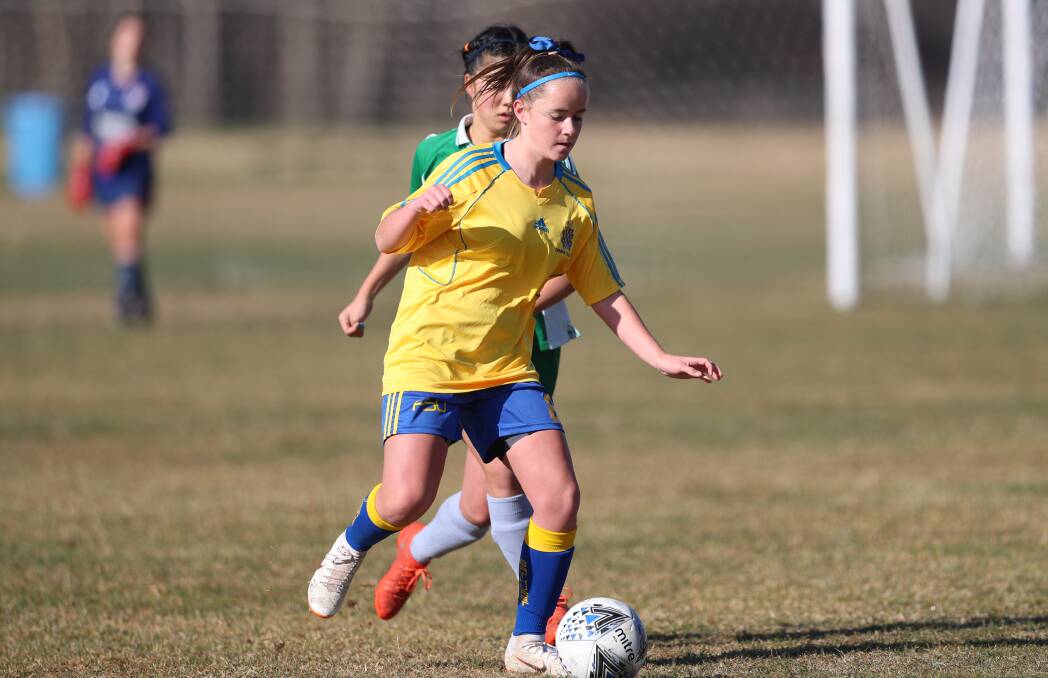 QUARTERS CLOSE: Menzi White and the Bathurst High girls football team are playing in the Bill Turner Trophy round of 16 this Friday. Photo: PHIL BLATCH