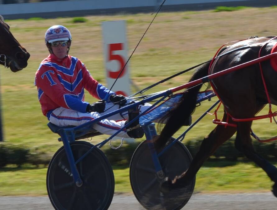 GREAT DRIVE: Mitch Turnbull drove Warrawee Drinking to victory in Saturday's Group 2 Breeders Blue. Photo: ANYA WHITELAW 