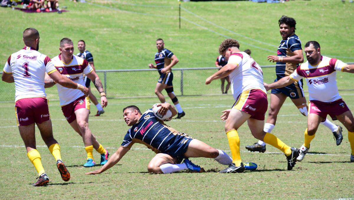 TOUGH FINISH: The Wirajuri Googars, pictured in their win against Wellington, went down in their last game of the Tribal League. Photo: AMY MCINTYRE