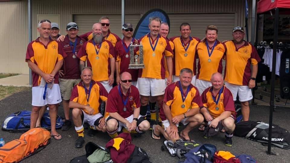 UNTOUCHABLE: Bathurst's over 45s team celebrate their title. Photo: CONTRIBUTED