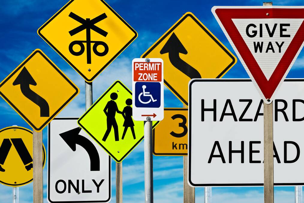 Signs and signals must be easy to see, read, and understand. Photo: Shutterstock.