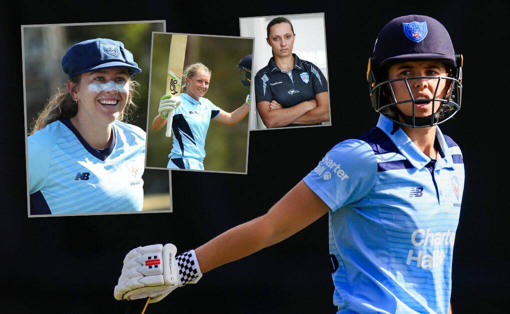 Orange's Phoebe Litchfield will be one of the NSW Breakers players on deck at Wade Park, potentially alongside(insets from left) Emma Hughes, Alyssa Healy and Ash Gardner, when the WNCL lands in Orange.