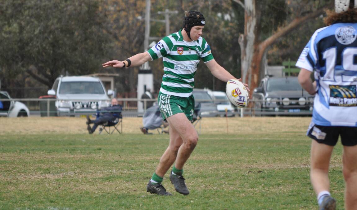 Matt Burton in action for Dubbo CYMS' under 18s side during the 2018 Group 11 season. Picture by Nick McGrath