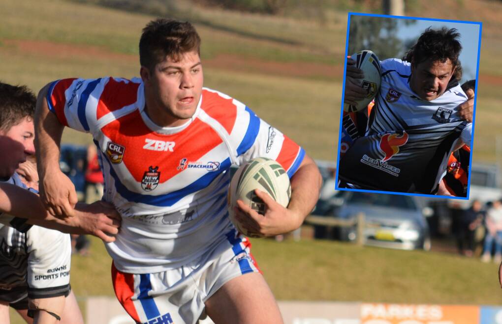 BUILDING: Jordan Pope is one of a number of regulars stepping out for Parkes next year while Bailey Hartwig (inset) is a major addition. Photo: NICK GUTHRIE