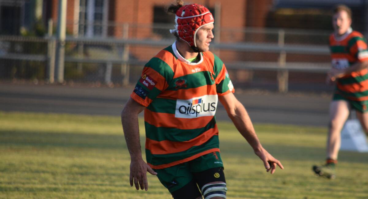 VALIANT EFFORT: Duncan Young keeps a close eye on the Dubbo Roos' attack on Saturday. Photo: NICK GUTHRIE